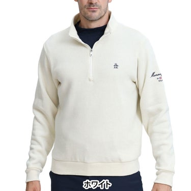マンシングウェア Munsingwear　メンズ スタンドカラー 長袖 ハーフジップ ニット MG6FSW34M　2026年モデル 詳細14