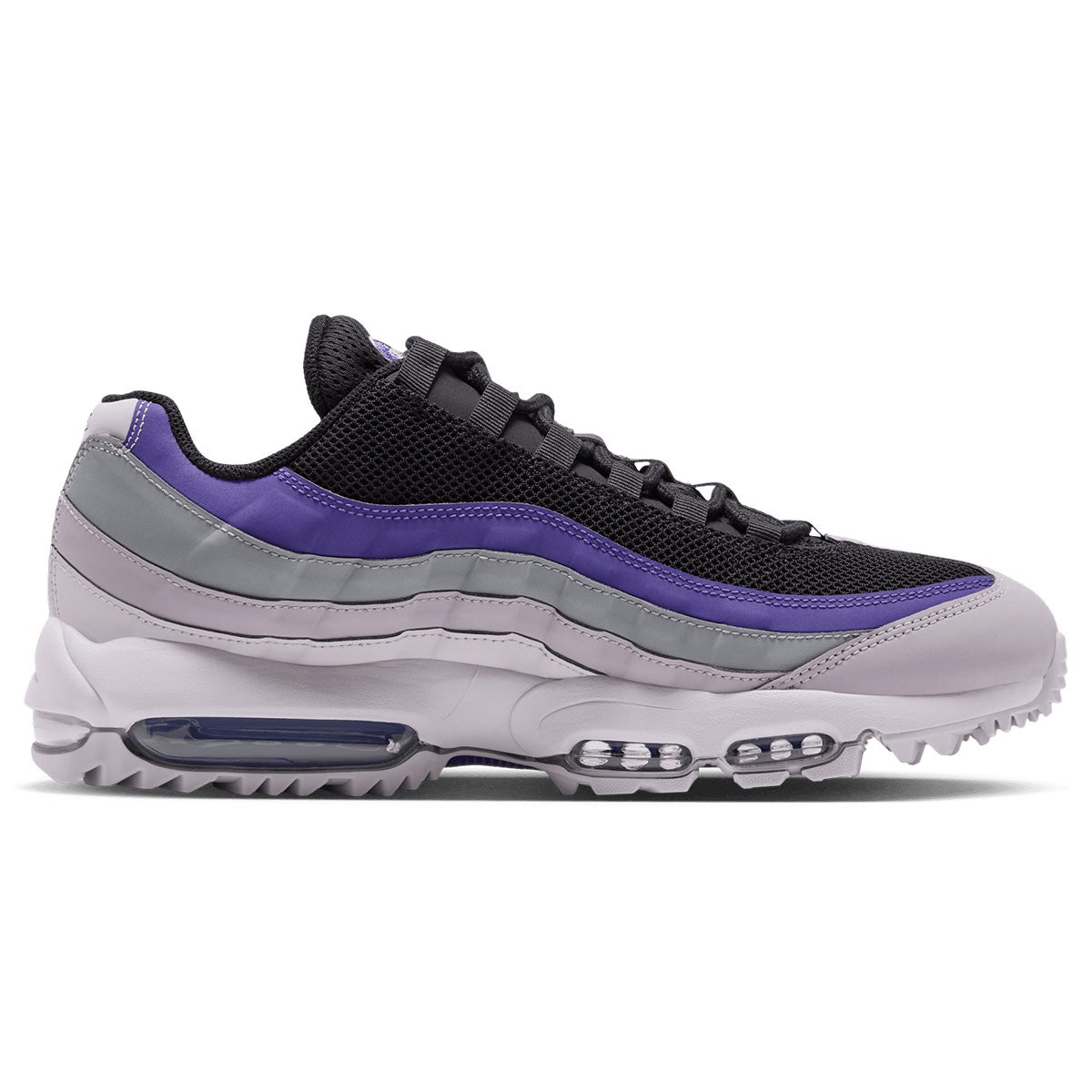 ナイキ NIKE　エア マックス AIR MAX 95G　スパイクレス ゴルフシューズ　HV4696 004 シューズ全体を反対側の側面から確認できる画像