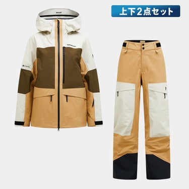 ピークパフォーマンス PEAK PERFORMANCE　スキー スノーボードウェア 上下セット ウィメンズ グラビディ ゴアテックス 3レイヤー ジャケット G80510 030 + グラビティー ゴアテックス 3レイヤー パンツ G80506 020 ジャケットとパンツの上下セット全体を確認できる画像