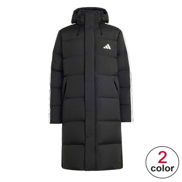 アディダス adidas　 マストハブ スリーストライプス ルーズフィット フード付き ロング ダウンコート CO452 2026年モデル 詳細1