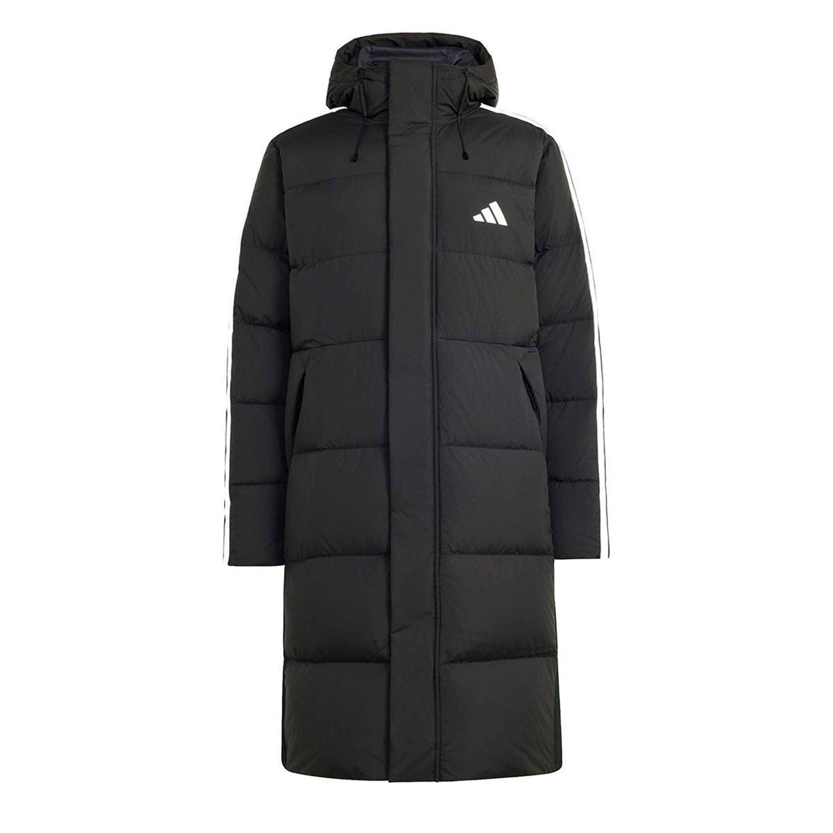 アディダス adidas　 マストハブ スリーストライプス ルーズフィット フード付き ロング ダウンコート CO452 2026年モデル 詳細2