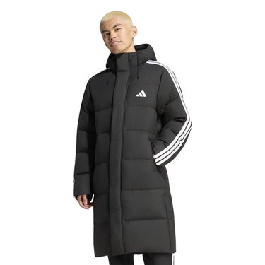 アディダス adidas　 マストハブ スリーストライプス ルーズフィット フード付き ロング ダウンコート CO452 2026年モデル 詳細3