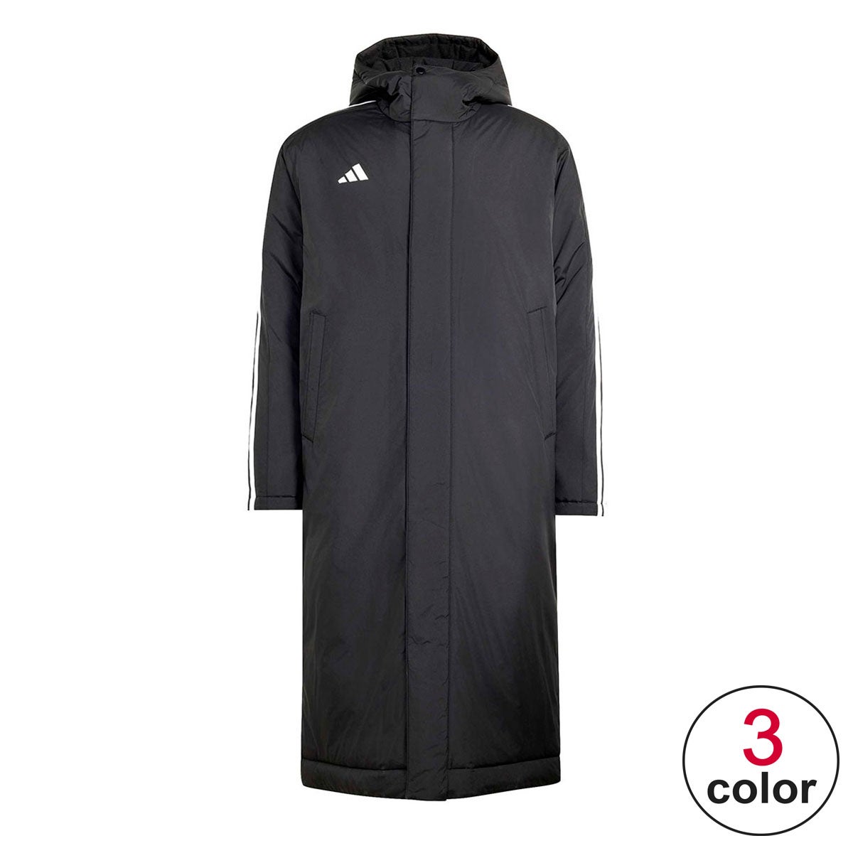 アディダス adidas　 マストハブ スリーストライプス 中わた入り ロングコート LBT55 2026年モデル 詳細1