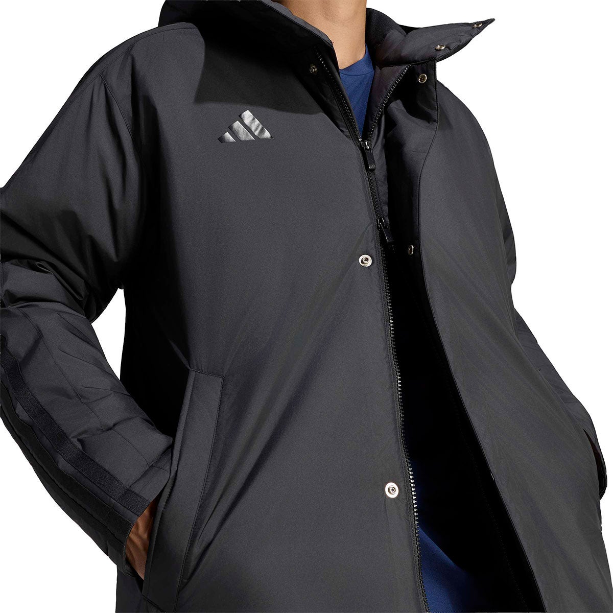 アディダス adidas　 マストハブ スリーストライプス 中わた入り ロングコート LBT55 2026年モデル 詳細15
