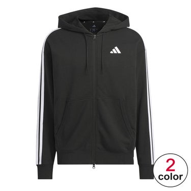 アディダス adidas　 エッセンシャルズ プラス ルーズフィット スリーストライプス フレンチテリー フルジップ パーカー TS653 2026年モデル 詳細1