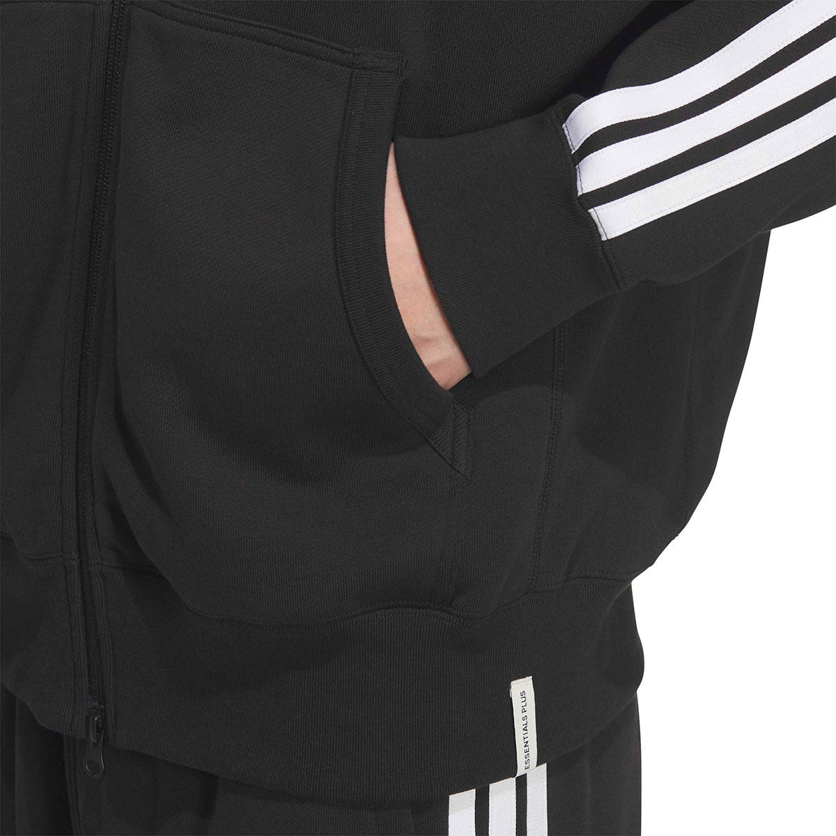 アディダス adidas　 エッセンシャルズ プラス ルーズフィット スリーストライプス フレンチテリー フルジップ パーカー TS653 2026年モデル 詳細5