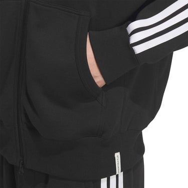 アディダス adidas　 エッセンシャルズ プラス ルーズフィット スリーストライプス フレンチテリー フルジップ パーカー TS653 2026年モデル 詳細5