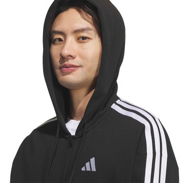 アディダス adidas　 エッセンシャルズ プラス ルーズフィット スリーストライプス フレンチテリー フルジップ パーカー TS653 2026年モデル 詳細6