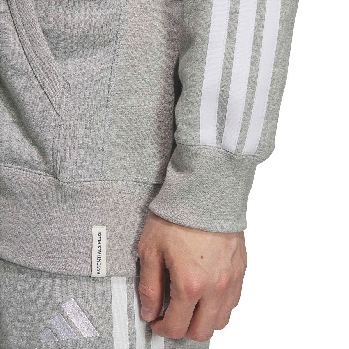 アディダス adidas　 エッセンシャルズ プラス ルーズフィット スリーストライプス フレンチテリー フルジップ パーカー TS653 2026年モデル 詳細10
