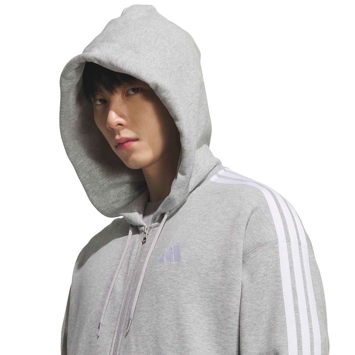 アディダス adidas　 エッセンシャルズ プラス ルーズフィット スリーストライプス フレンチテリー フルジップ パーカー TS653 2026年モデル 詳細11