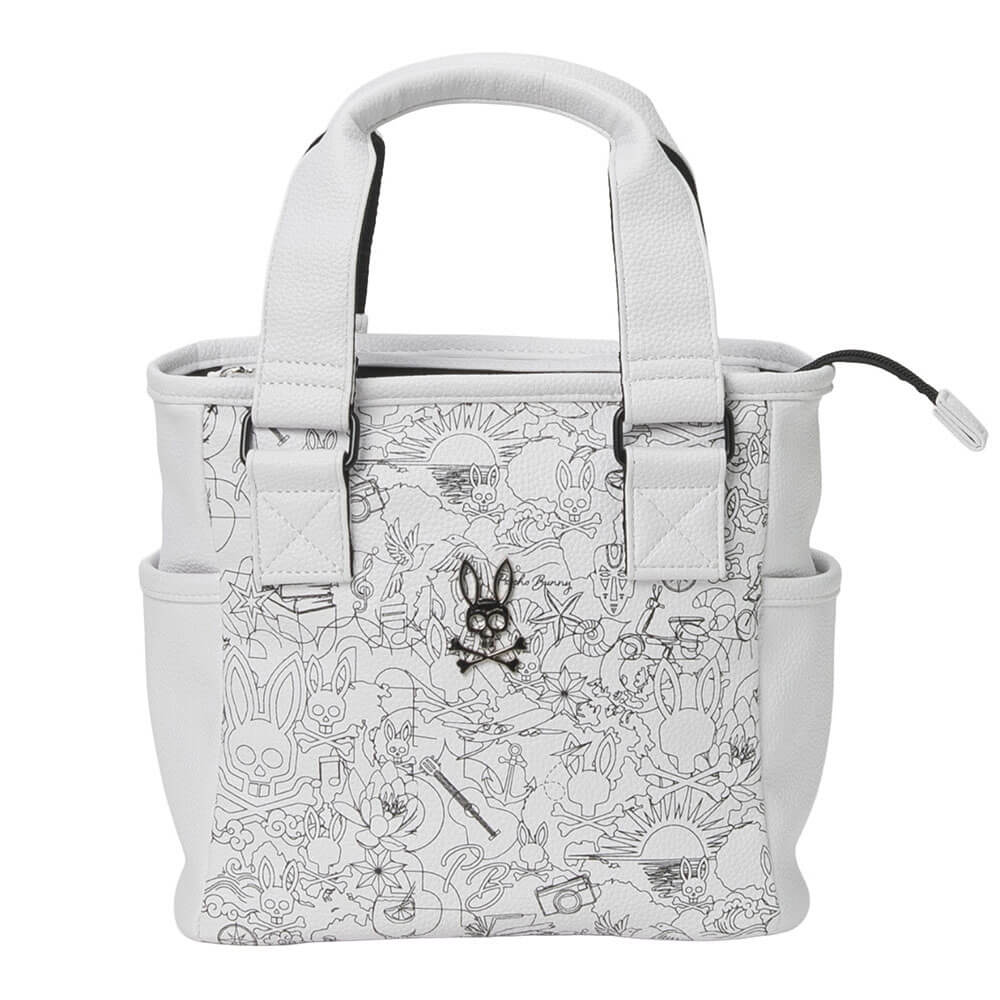 サイコバニー PsychoBunny　MONOTONE EDITION ラウンドバッグ PBMG6BR3 00 ホワイト　2026年モデル 詳細1