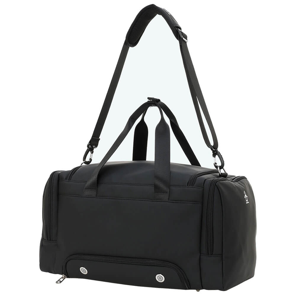 マンシングウェア Munsingwear　シンセティックレザー シューズポケット付 ボストンバッグ MG6FBB03M BK00 ブラック　2026年モデル 詳細2