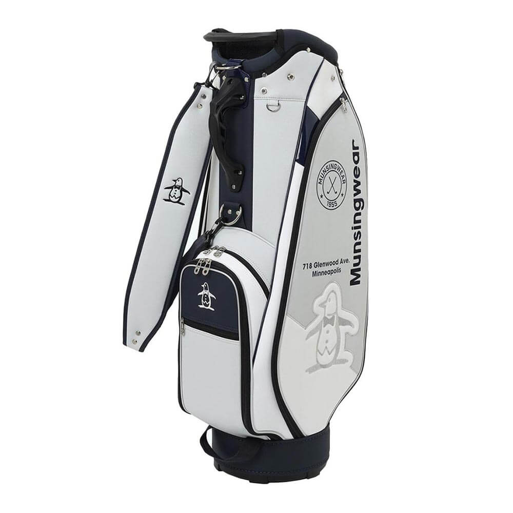 マンシングウェア Munsingwear　メンズ アクティブ 軽量 キャディバッグ MG6FCB02M GYSL グレー×シルバー　2026年モデル 詳細1
