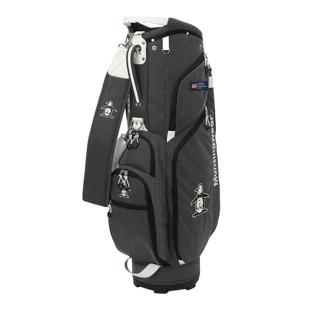 マンシングウェア Munsingwear　ステッチ ナイロン 軽量 キャディバッグ MG6FCB00U BK00 ブラック　2026年モデル 詳細1