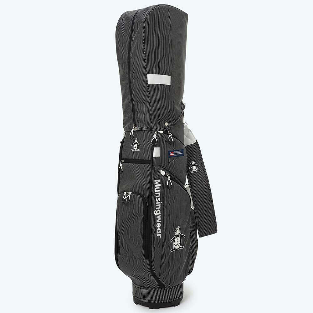 マンシングウェア Munsingwear　ステッチ ナイロン 軽量 キャディバッグ MG6FCB00U BK00 ブラック　2026年モデル 詳細4