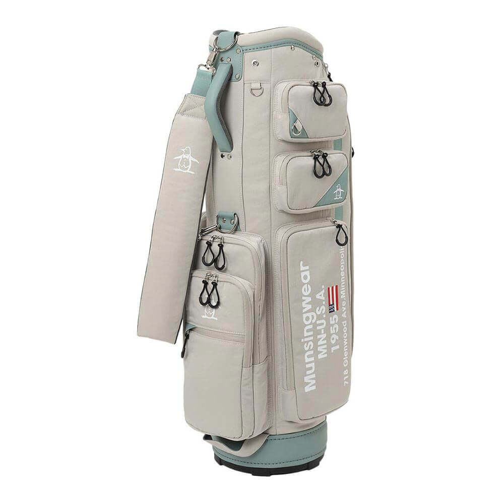 マンシングウェア Munsingwear　ナイロン 軽量 キャディバッグ MG6FCB01U BG00 ベージュ　2026年モデル 詳細1