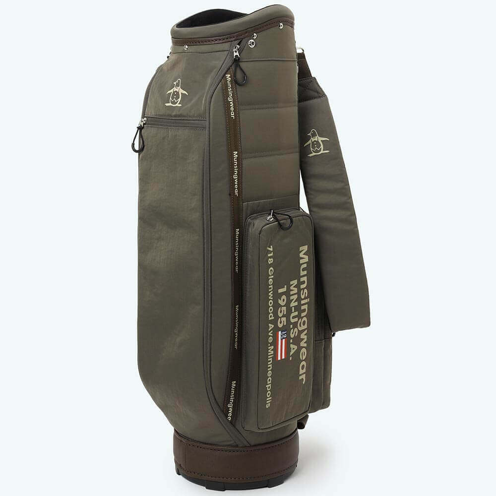 マンシングウェア Munsingwear　ナイロン 軽量 キャディバッグ MG6FCB01U KH00 カーキ　2026年モデル 詳細2