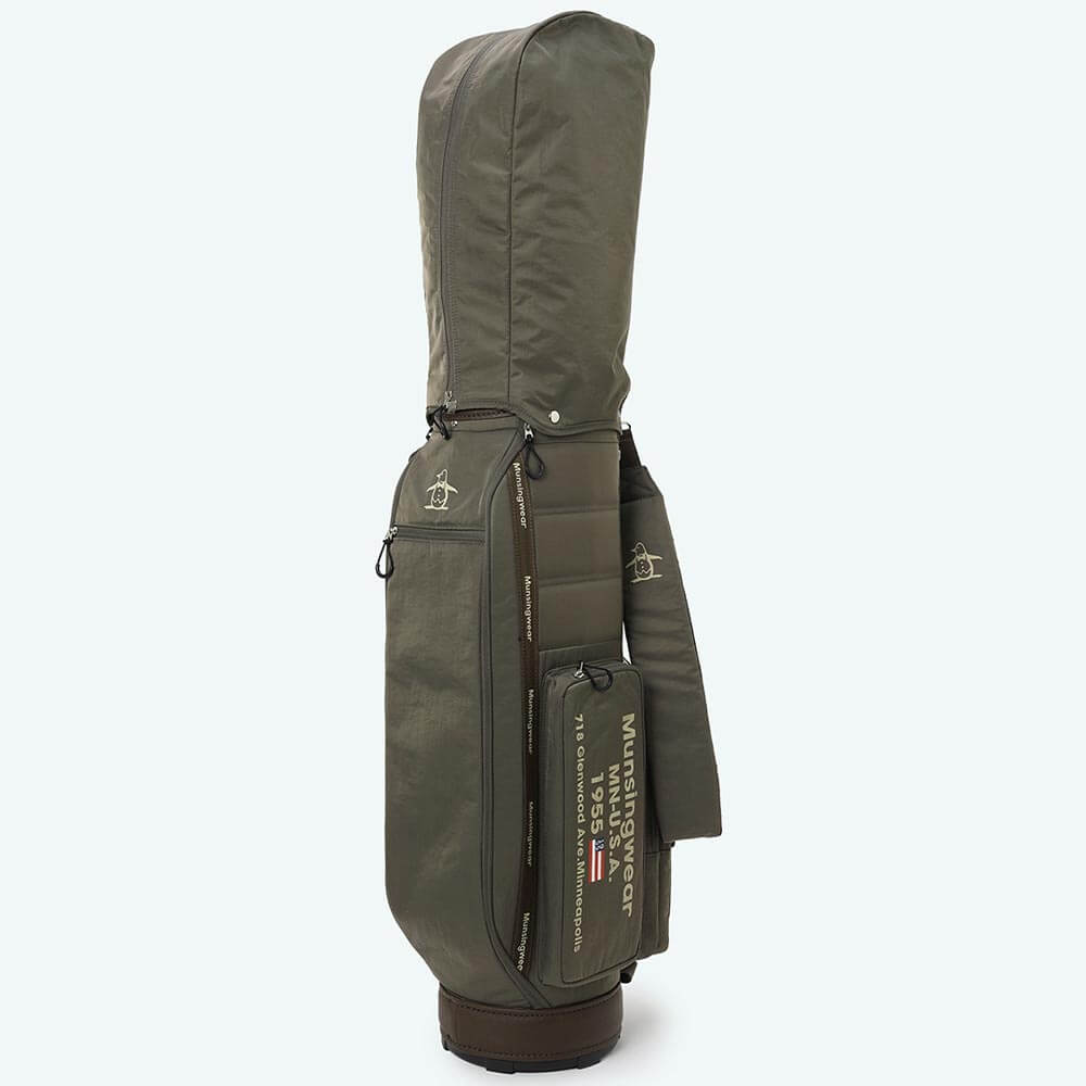 マンシングウェア Munsingwear　ナイロン 軽量 キャディバッグ MG6FCB01U KH00 カーキ　2026年モデル 詳細4