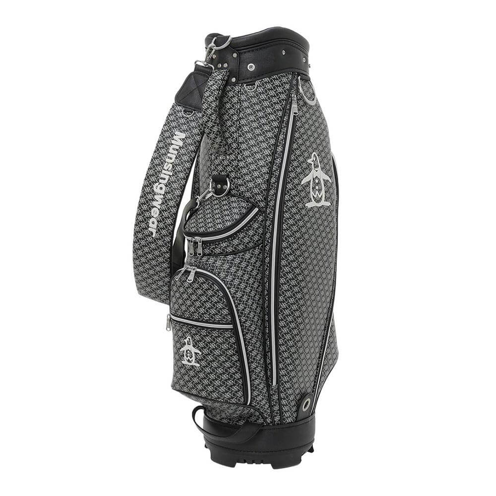 マンシングウェア Munsingwear　総柄 キャディバッグ MG6SCB06U BK00 ブラック　2026年モデル 詳細1