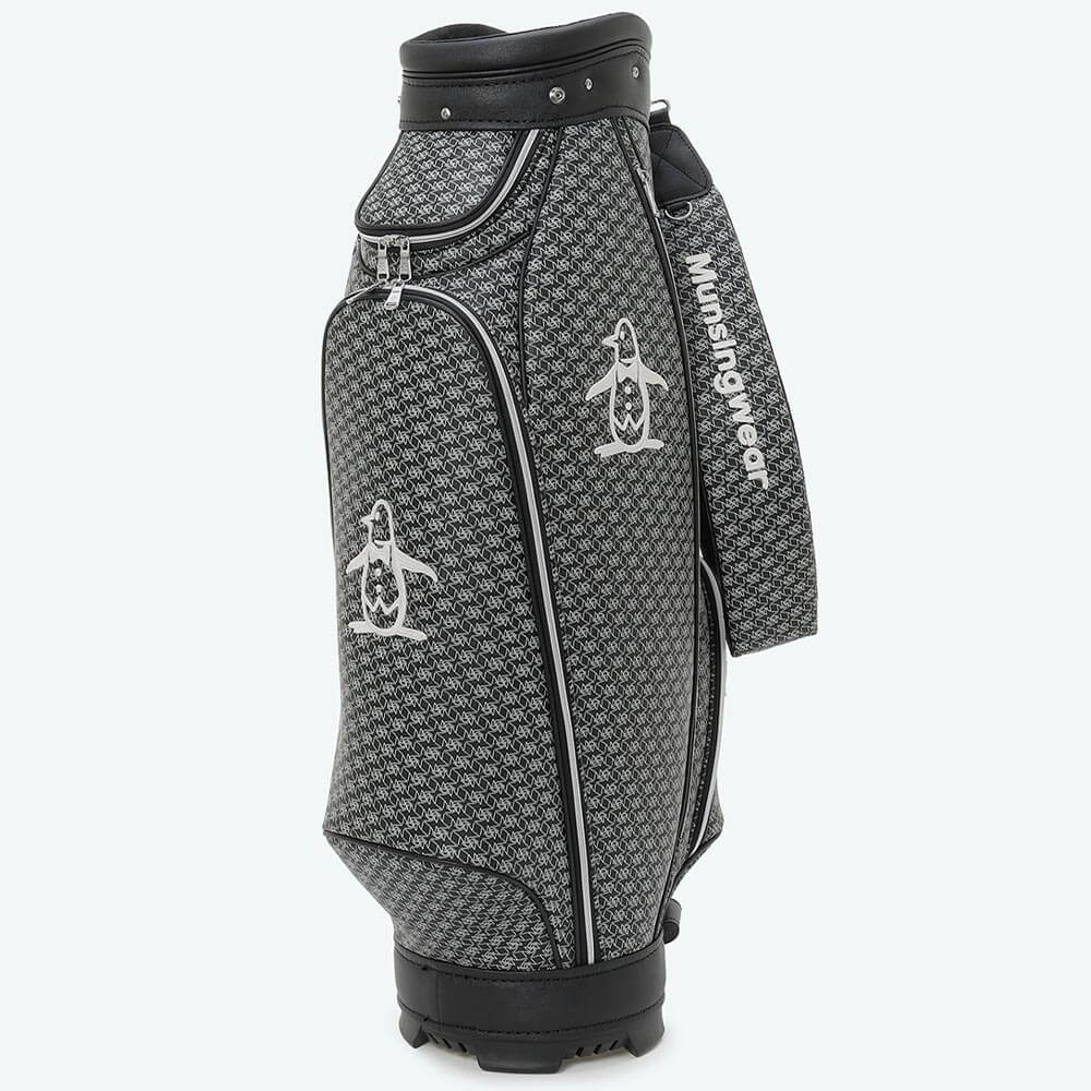 マンシングウェア Munsingwear　総柄 キャディバッグ MG6SCB06U BK00 ブラック　2026年モデル 詳細2