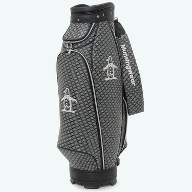 マンシングウェア Munsingwear　総柄 キャディバッグ MG6SCB06U BK00 ブラック　2026年モデル 詳細2