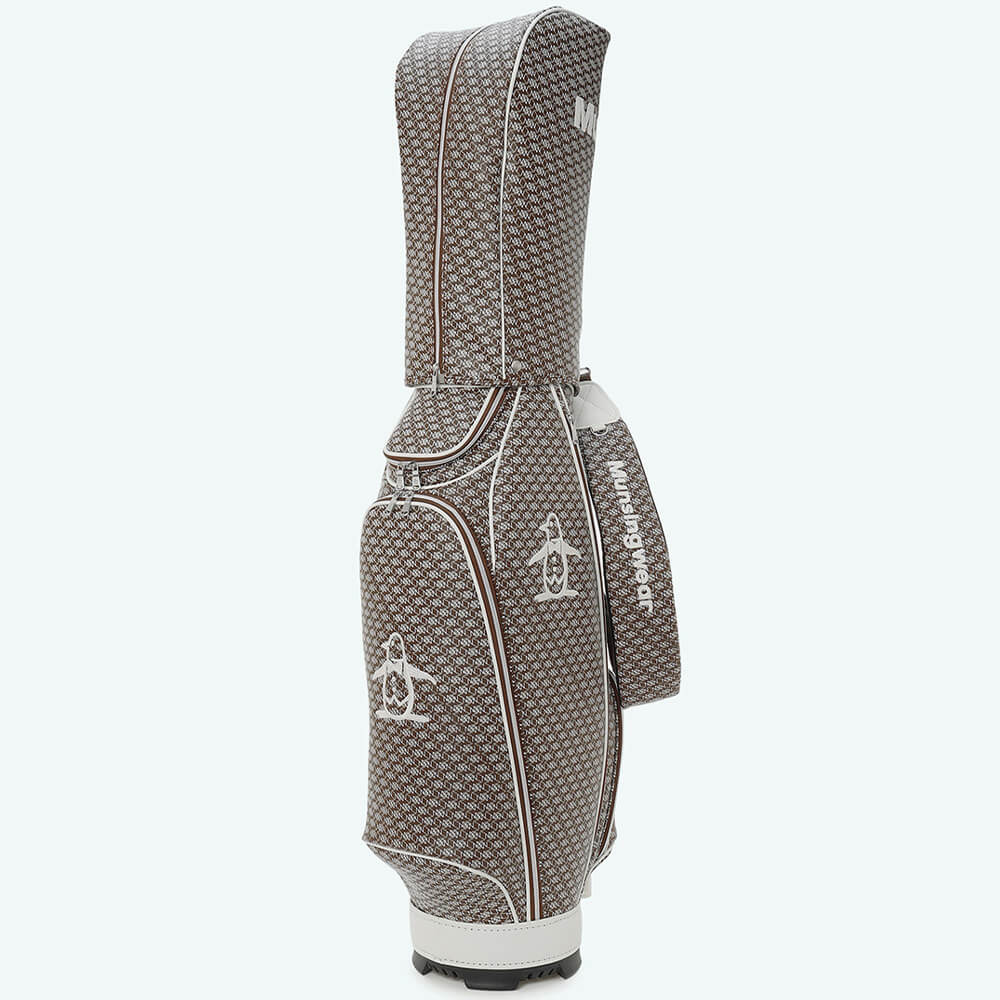 マンシングウェア Munsingwear　総柄 キャディバッグ MG6SCB06U BW00 ブラウン　2026年モデル 詳細4