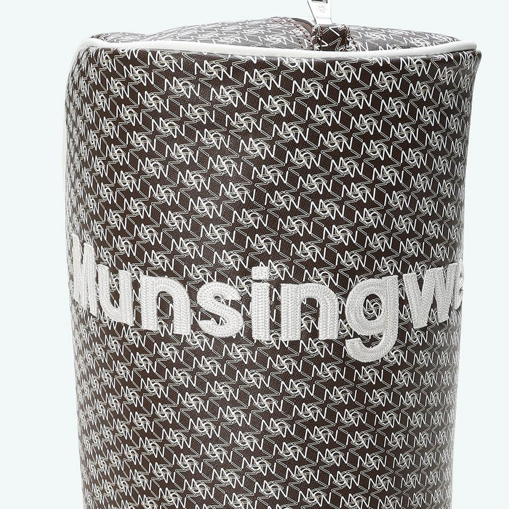 マンシングウェア Munsingwear　総柄 キャディバッグ MG6SCB06U BW00 ブラウン　2026年モデル 詳細5