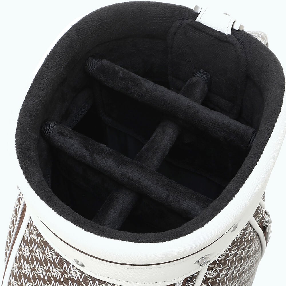 マンシングウェア Munsingwear　総柄 キャディバッグ MG6SCB06U BW00 ブラウン　2026年モデル 詳細8