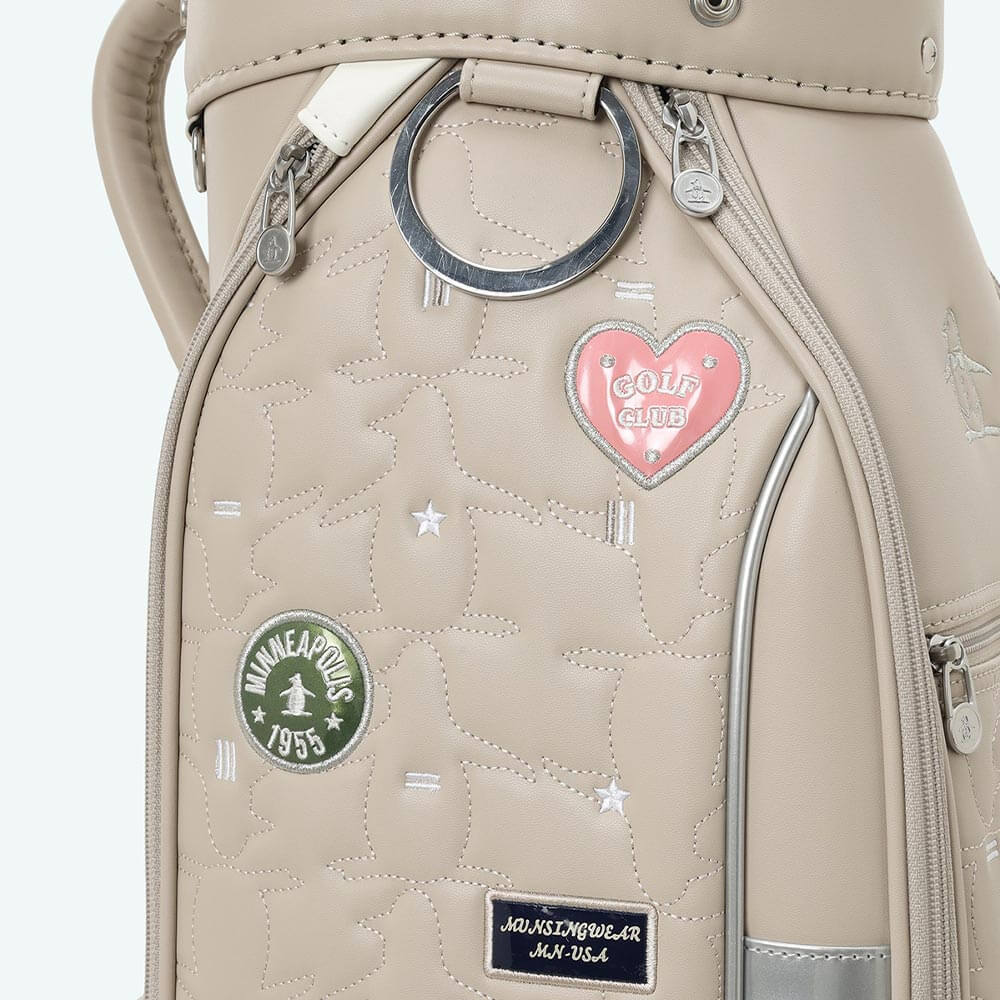 マンシングウェア Munsingwear　レディース ペンギンキルティング キャディバッグ MG6FCB07L BG00 ベージュ　2026年モデル 詳細6