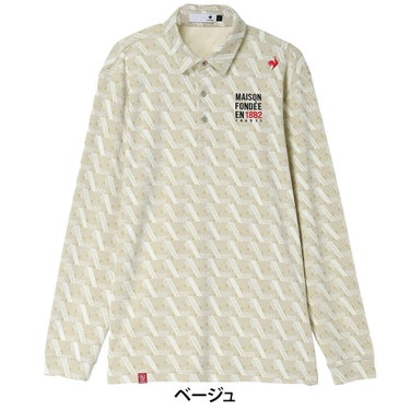 ルコック Le coq sportif　メンズ ランダムジャカード 長袖 ポロシャツ LG6FLS03M　2026年モデル 詳細2