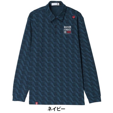 ルコック Le coq sportif　メンズ ランダムジャカード 長袖 ポロシャツ LG6FLS03M　2026年モデル 詳細4
