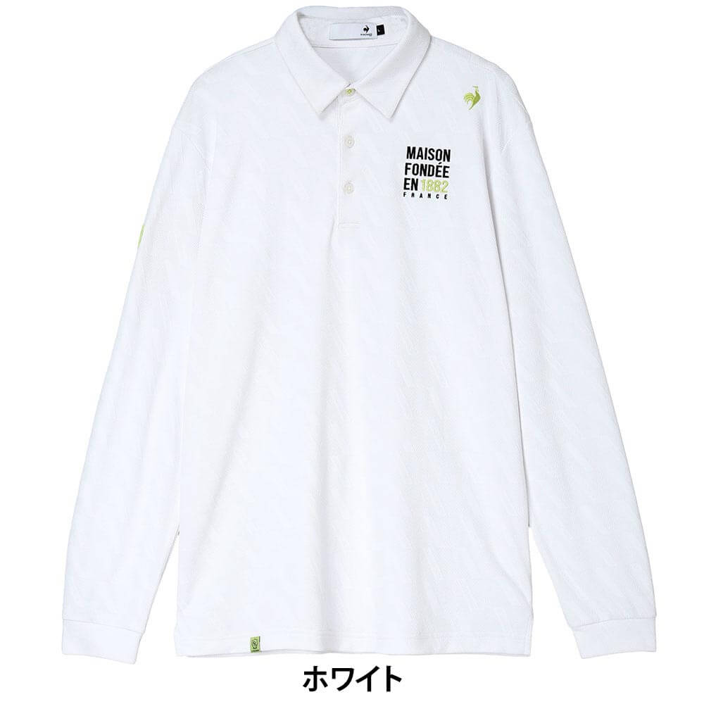 ルコック Le coq sportif　メンズ ランダムジャカード 長袖 ポロシャツ LG6FLS03M　2026年モデル 詳細6