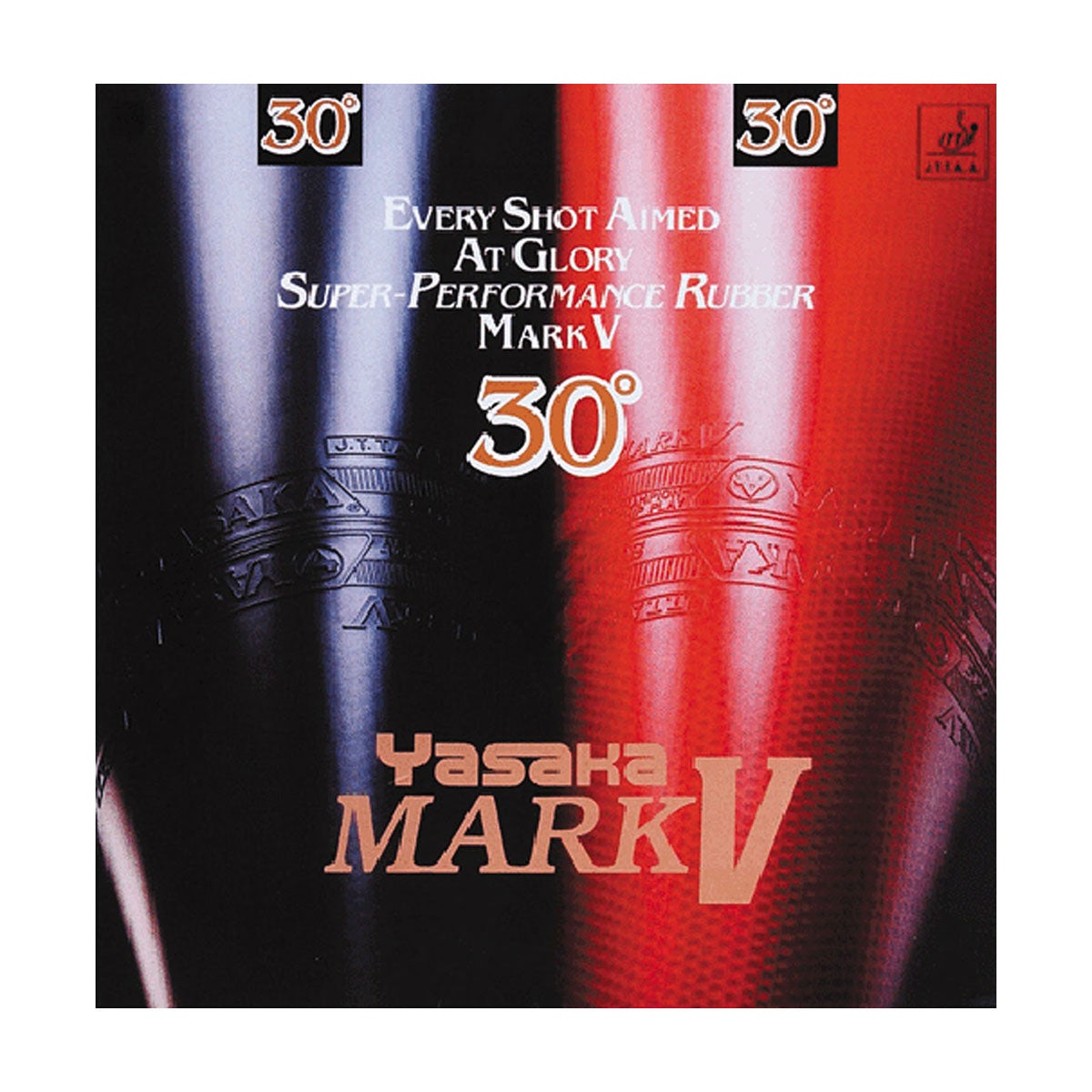 ヤサカ Yasaka　Mark V 30° マークV30° 卓球ラバー B-63 ブラック Yasaka卓球ラバーのパッケージ正面