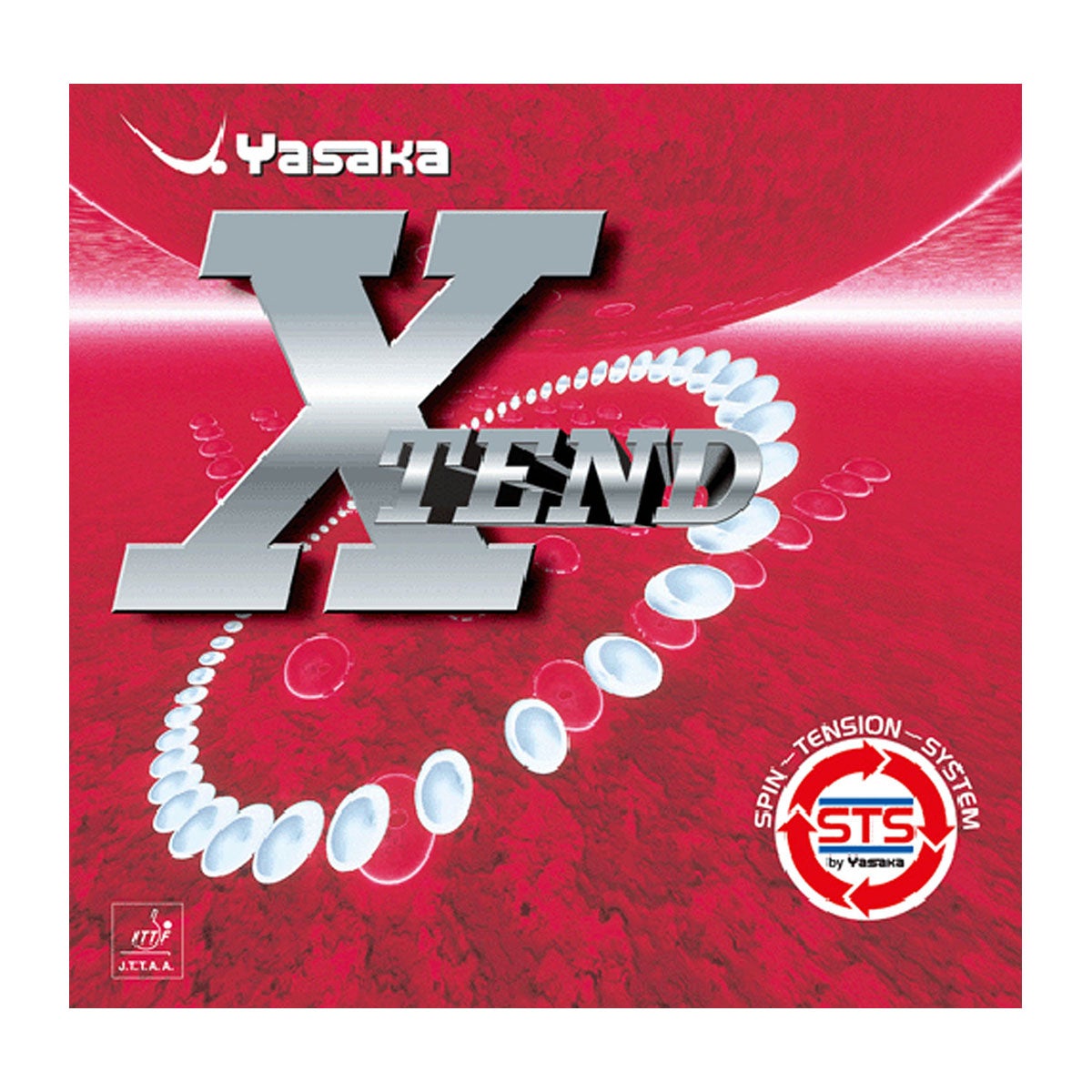 ヤサカ Yasaka　Xtend エクステンド 卓球ラバー B-43 レッド Yasaka卓球ラバーのパッケージ正面