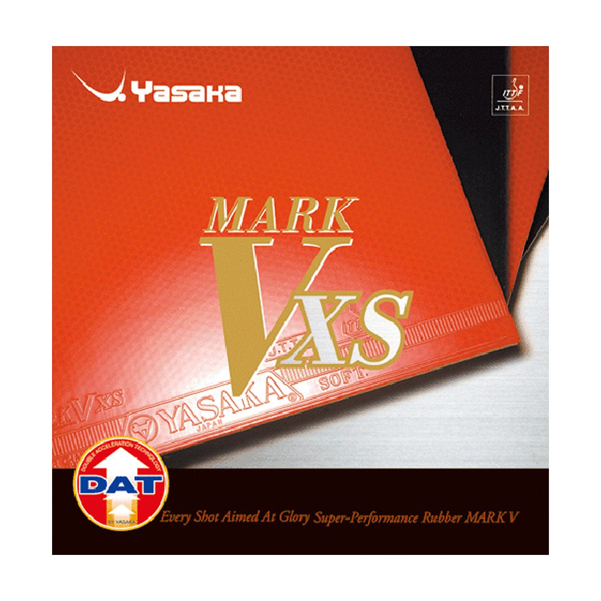 ヤサカ Yasaka　Mark V XS マークV XS 卓球ラバー B-70 レッド Yasaka卓球ラバーのパッケージ正面