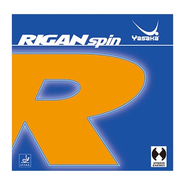 ヤサカ Yasaka　Rigan Spin ライガンスピン 卓球ラバー B-86 ブラック Yasaka卓球ラバーのパッケージ正面