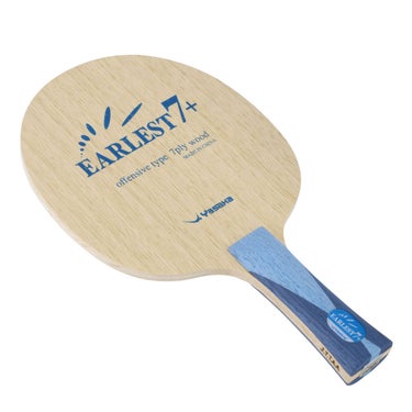 ヤサカ Yasaka　卓球ラケット Earlest Carbon Plus アーレスト7+ シェークハンド YR-153 木製の卓球ラケットブレード全体を斜めから見た表面