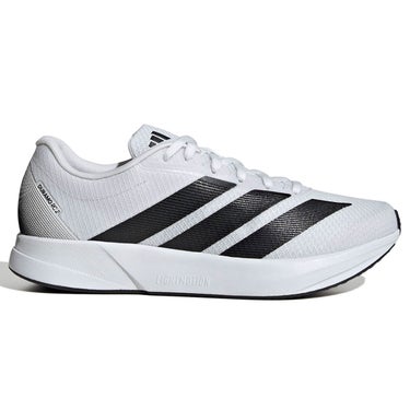アディダス adidas　デュラモ RC2 ランニングシューズ　JS4428 ホワイト基調に黒い3本線が入ったランニングシューズの側面