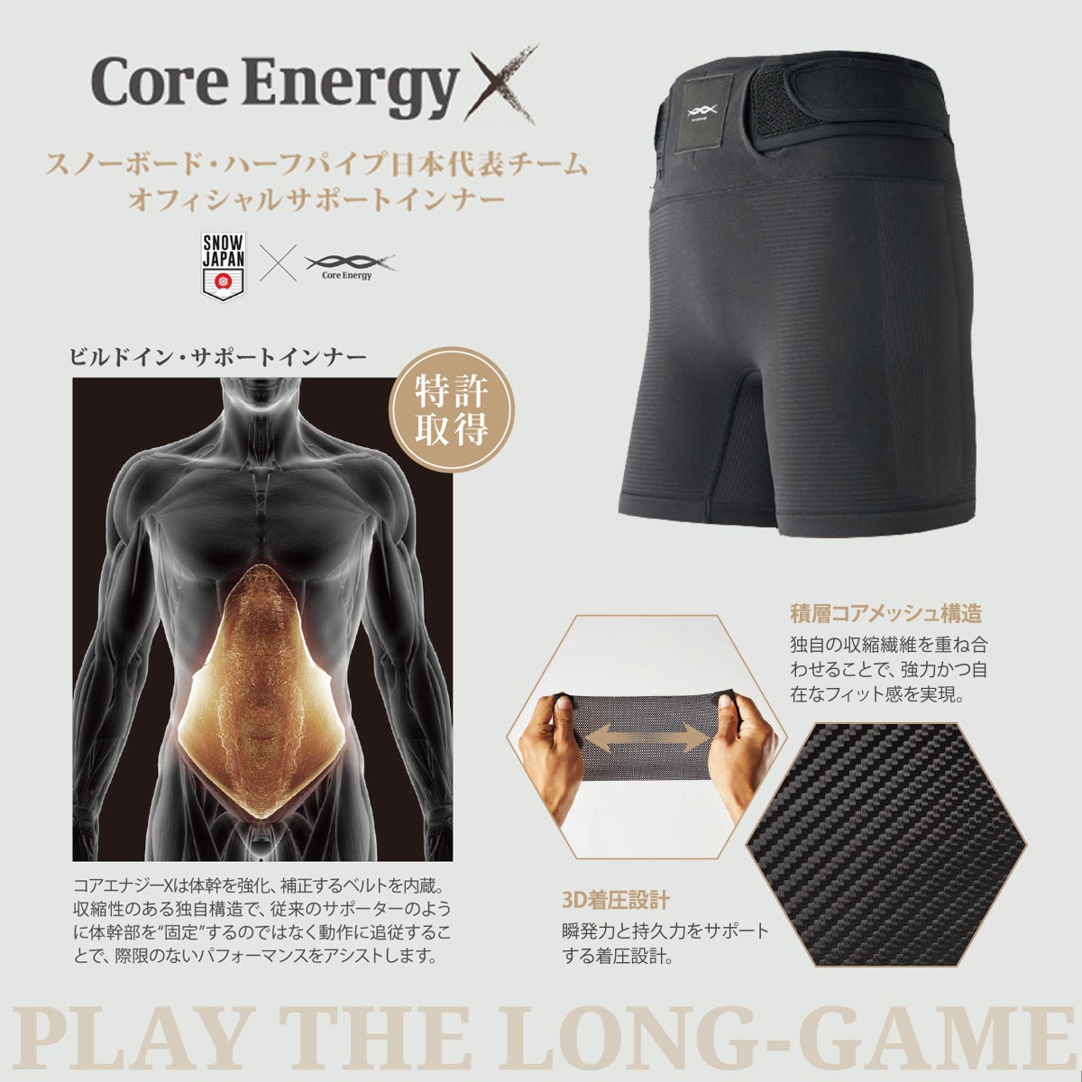 コア エナジー Core Energy コアエナジーX ブラック スキーアクセサリー 2026-2027 詳細2