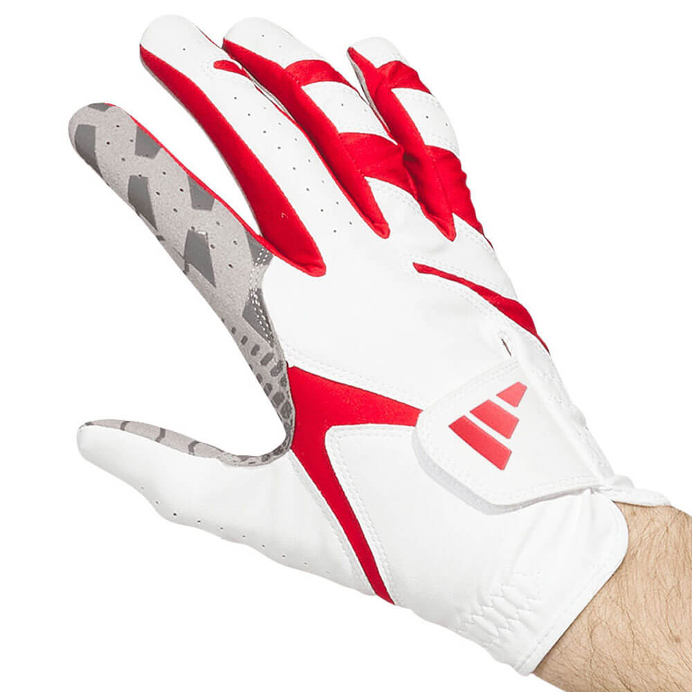 アディダス メンズ STICKYFIT GL スティッキーフィット 右手用 ゴルフグローブ MCE77 KH0161 ホワイト/ルシッドレッド 詳細3