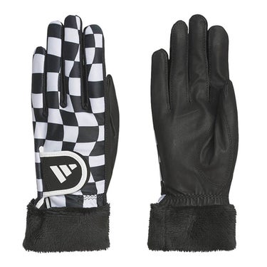 アディダス adidas　W WARM GL ウォーム コンフォート 両手用 レディース ゴルフグローブ ZG113 KH0159 ブラック/アイボリー　2026年モデル ブラック/アイボリー
