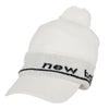 ニューバランスゴルフ　レディース ロゴ ツバ付き ビーニー 012-6287510 030 ホワイト　2026年モデル ホワイト