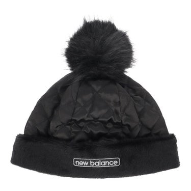 ニューバランスゴルフ　レディース サテンダイヤキルト×ファー ビーニー 012-6287512 010 ブラック　2026年モデル ブラック