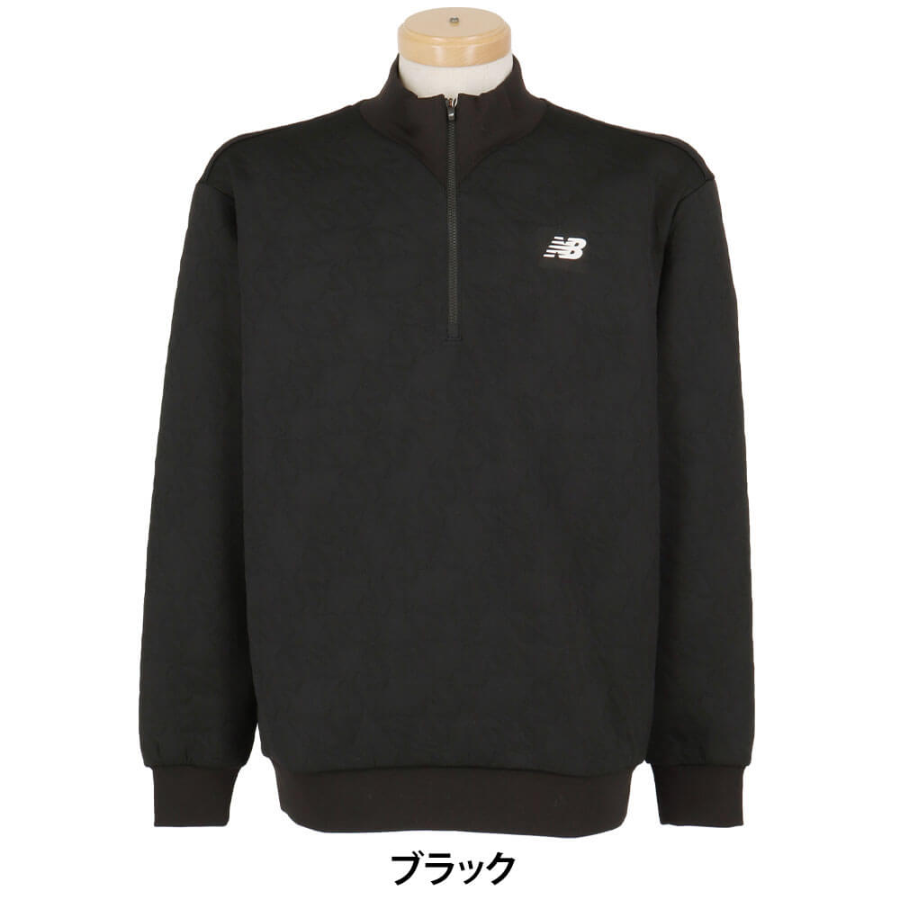 ニューバランスゴルフ メンズ キルトジャカード 長袖 ハーフジップ プルオーバー 012-6262003 2026年モデル 詳細2