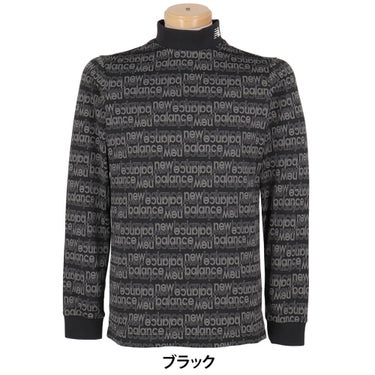 ニューバランスゴルフ メンズ ロゴジャカード 長袖 モックネック プルオーバー 012-6267006 2026年モデル 詳細2