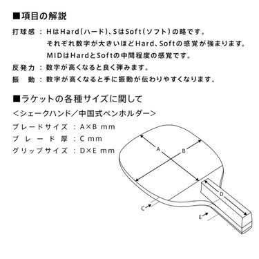 ヴィクタス VICTAS 卓球ラケット スピン エース-カーボン【SPIN ACE-CARBON ペンラケット 300022 ブラック 詳細6