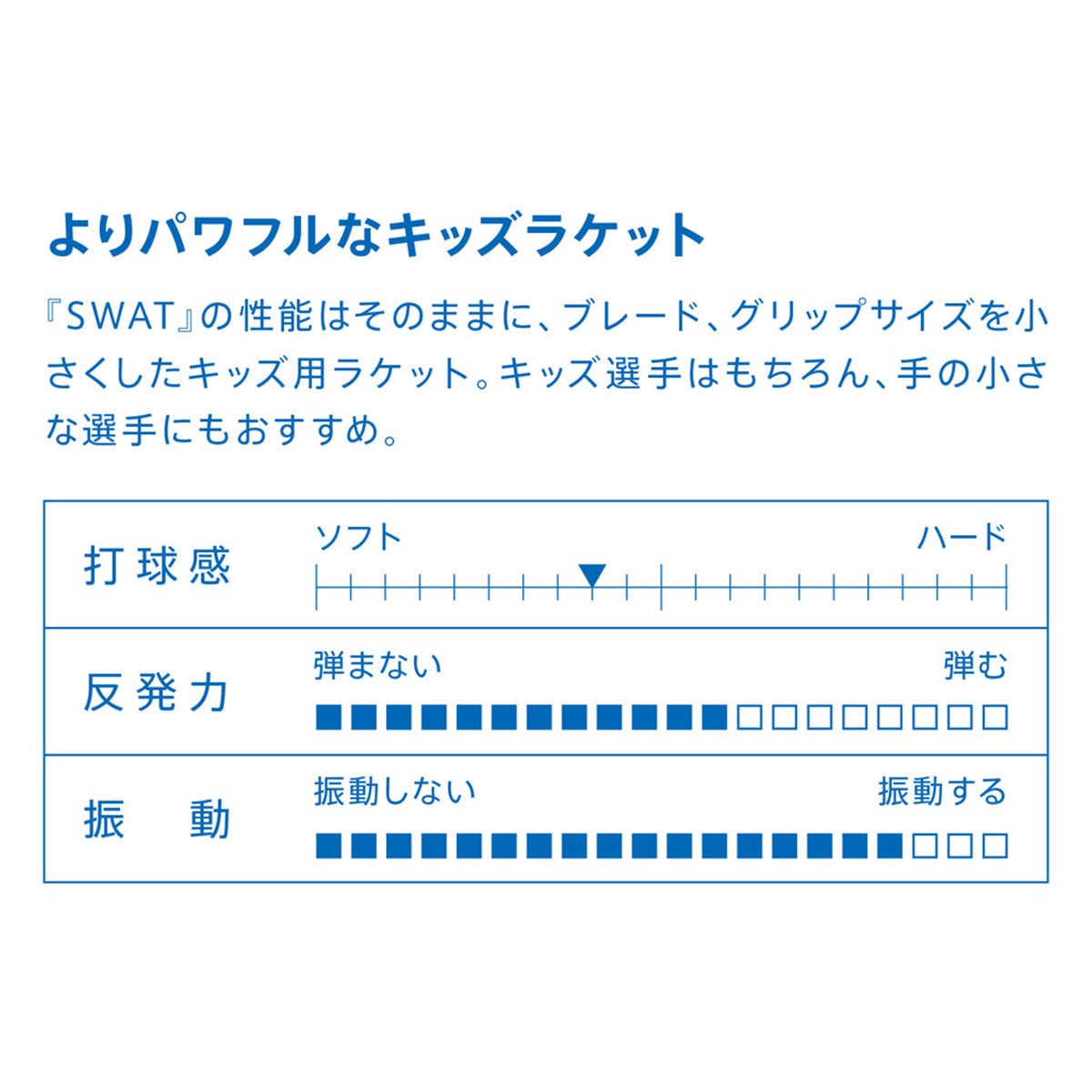 ヴィクタス VICTAS 卓球ラケット SWAT KIDS スワット キッズ FL シェークラケット 310054 ブルー 詳細3