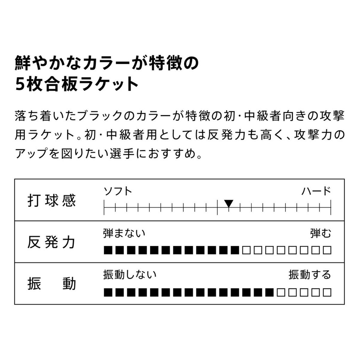 ヴィクタス VICTAS 卓球ラケット V-ブラック V-BLACK FL シェークラケット 310224 ブラック 詳細3