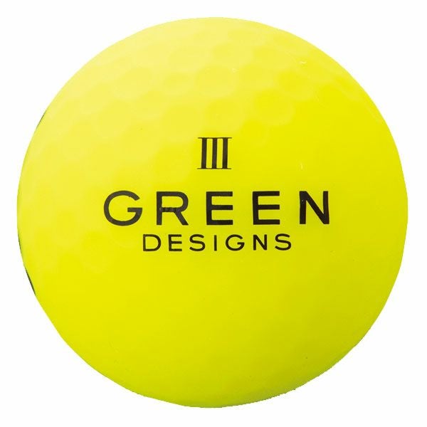 グリーンデザインズ　ネオンカラー　高反発 ゴルフボール　1ダース （12球入り）　イエロー