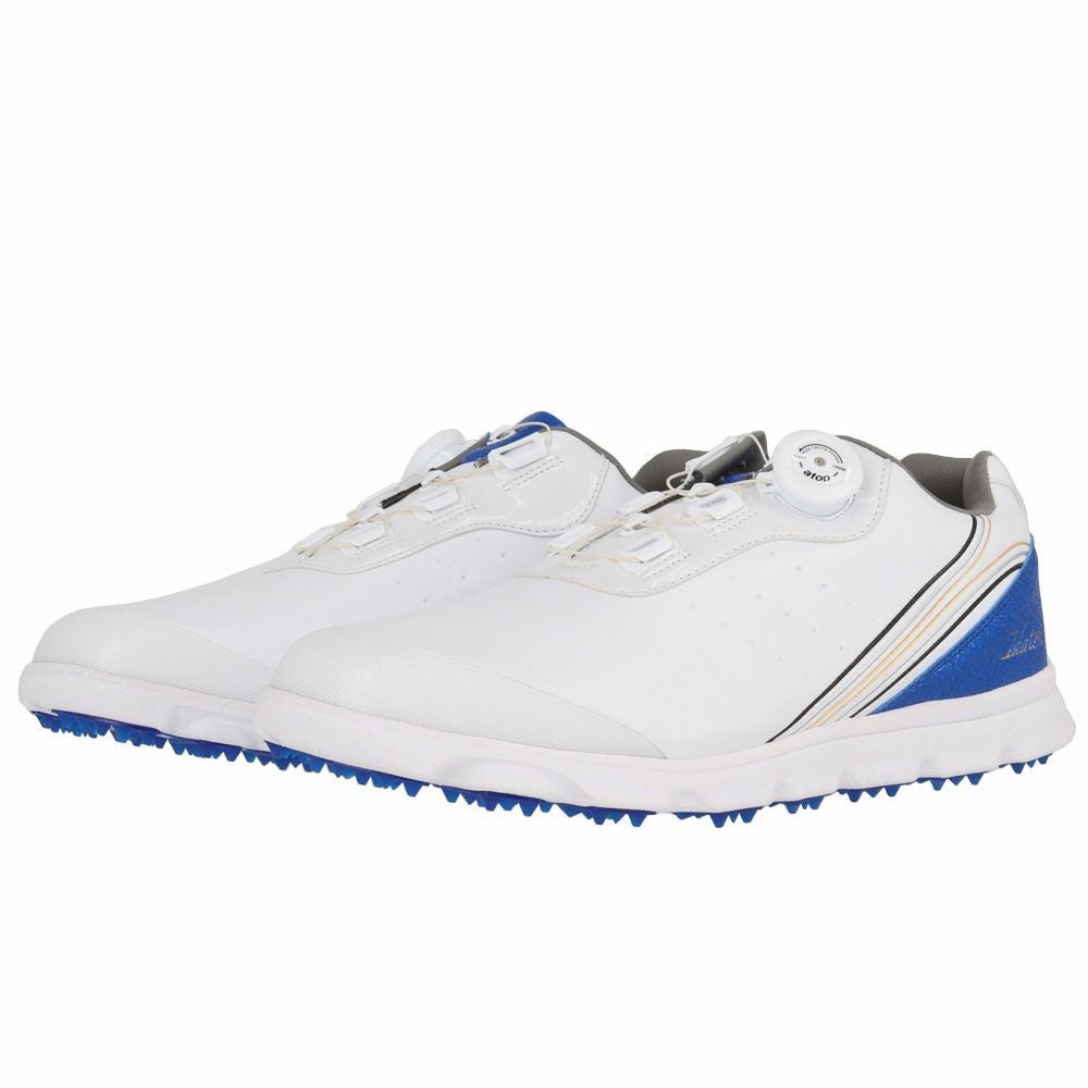 韋駄天X イダテン メンズ 軽量 スパイクレス ゴルフシューズ ホワイト